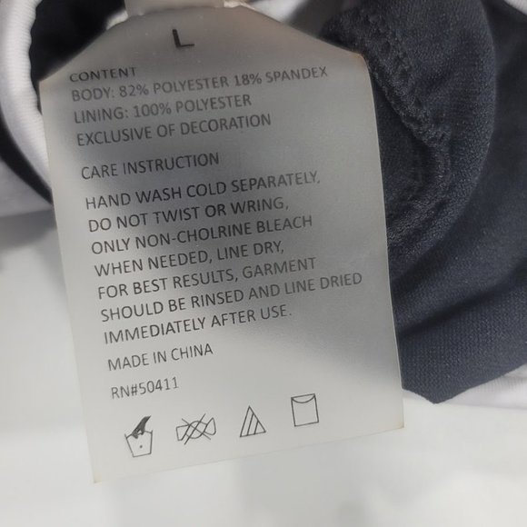 Kensie Color Block Bikini Top Size Large - Picture 7 of 8